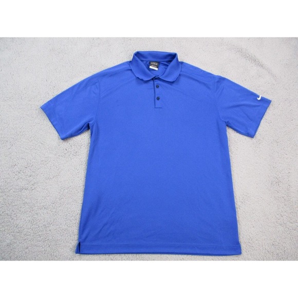 Nike Golf Polo Shirt Men’s XL‎ Blue Dri-Fit Short Sleeve Swoosh Embroidered - Picture 1 of 12
